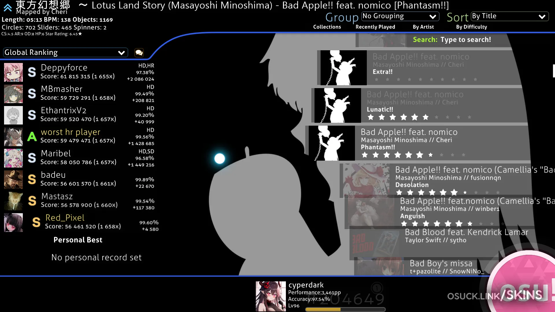 Pinkchoco PimpMyOsu - Popular osu! Skins Collection